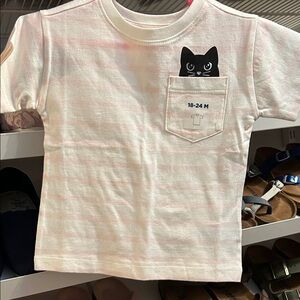 Old Navy Kids Cat Pocket Tee - White